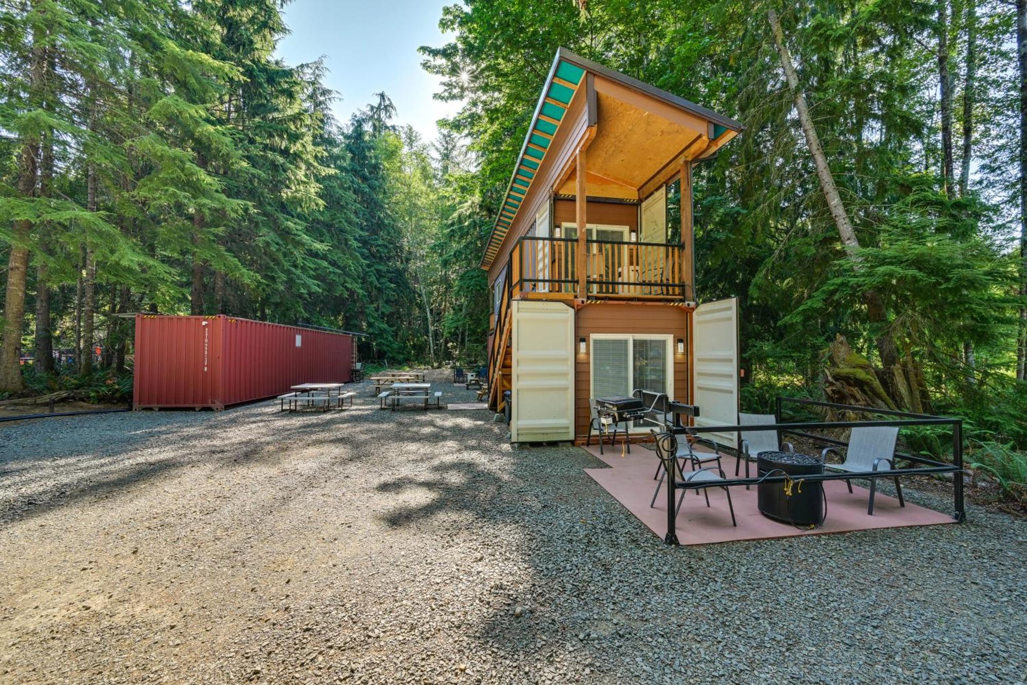 Unique Container Studio With Deck And Fire Pit! Buckley Zewnętrze zdjęcie